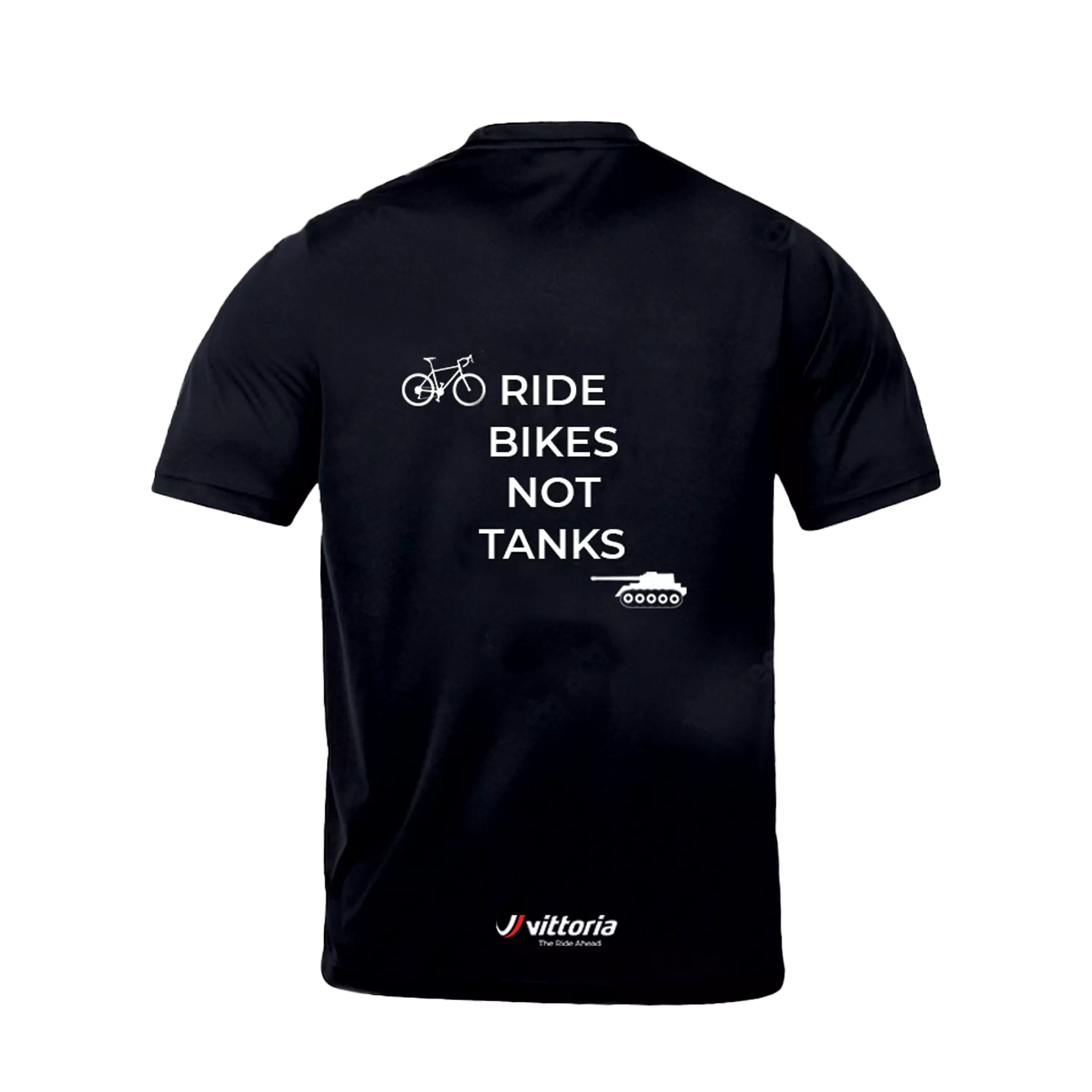 "Ride bikes not tanks" t-shirt