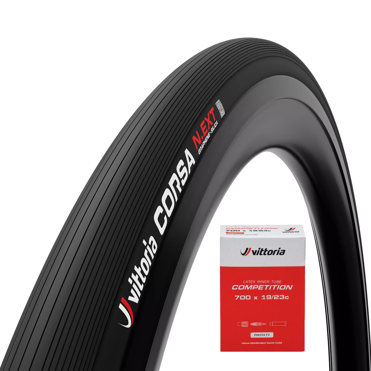 Corsa N.Ext + Latex Inner Tube Bundle - Competition Tyres Corsa N.Ext + Latex Inner Tube Bundle - Competition Tyres